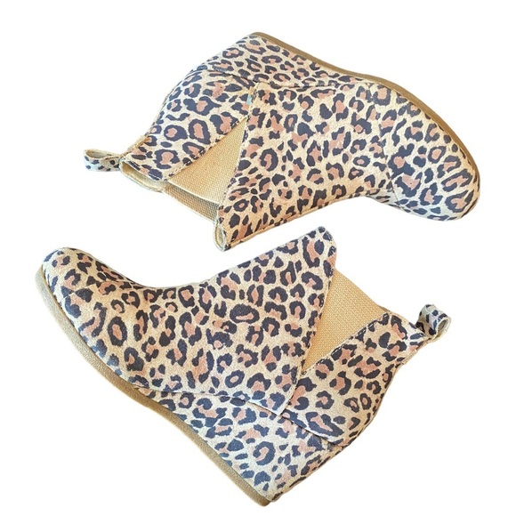 TOMS Kelsey Leopard Print Wedge Booties - Picture 7 of 8